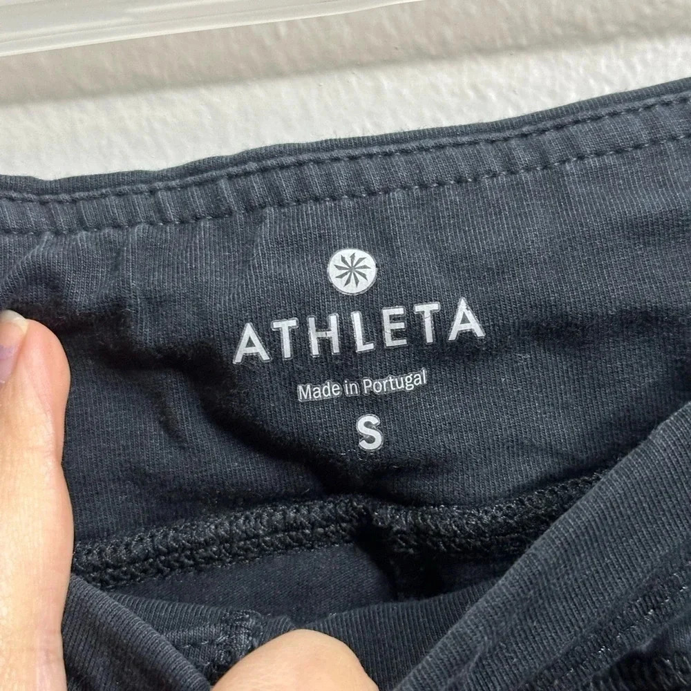 Athleta Size Small 2 in 1 Capri Leggings Skirt Black Athletic Womens Stretch‎ - Picture 5 of 10